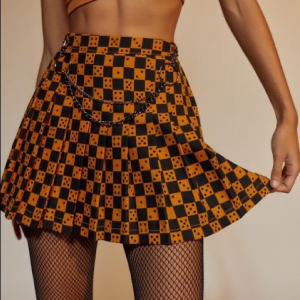 UO pleated hardware mini skirt